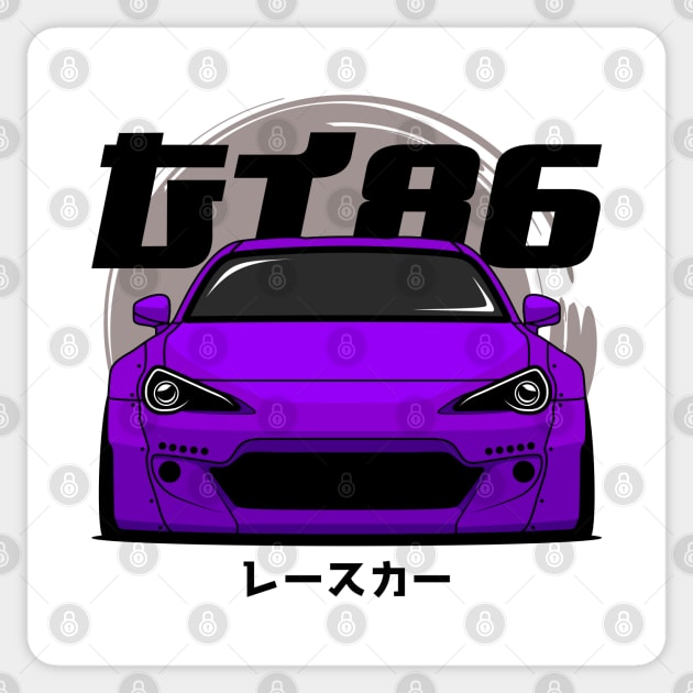 Purple GT 86 Front Sticker by GoldenTuners